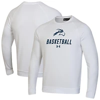 Men's Under Armour  White UNF Ospreys Raglan Basketball Rival Fleece Pullover Sweatshirt
