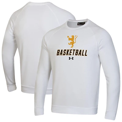 Men's Under Armour  White St. Olaf Oles Raglan Basketball Rival Fleece Pullover Sweatshirt
