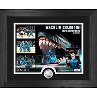 Highland Mint Macklin Celebrini San Jose Sharks First Game First Goal 13" x 16" Framed Silver Coin Photo Mint