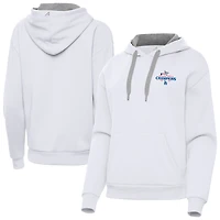 Women's Antigua  White Los Angeles Dodgers 2024 National League Champions Victory Pullover Hoodie
