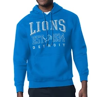 Men's Starter  Blue Detroit Lions Retro Team Logo Pullover Hoodie