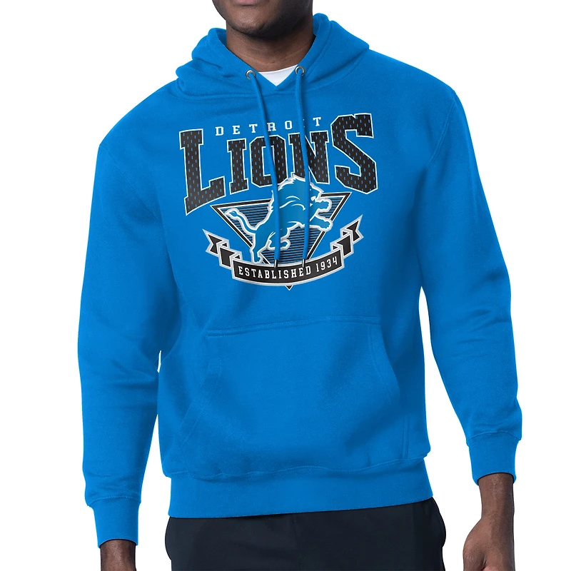 Men's Starter  Blue Detroit Lions ‘80s Inspired Pullover Hoodie
