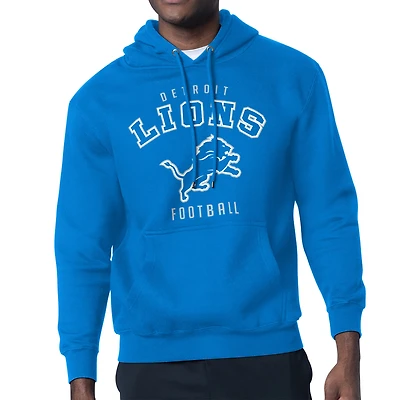 Men's Starter  Blue Detroit Lions City Team Logo Pullover Hoodie