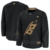 Men's Fanatics  Black Carolina Hurricanes 2024 Military Appreciation Practice Jersey