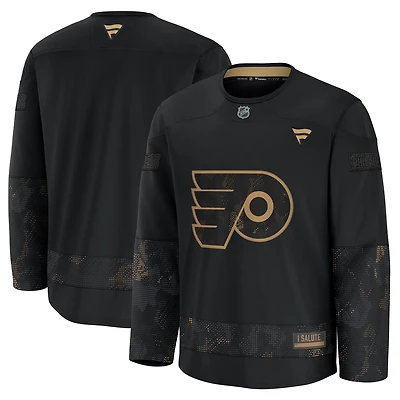 Men's Fanatics  Black Philadelphia Flyers 2024 Military Appreciation Practice Jersey