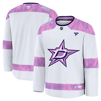 Men's Fanatics  White Dallas Stars 2024 Hockey Fights Cancer Practice Jersey
