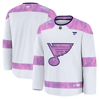 Men's Fanatics  White St. Louis Blues 2024 Hockey Fights Cancer Practice Jersey