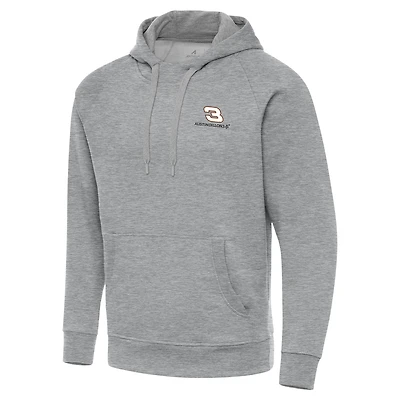 Men's Antigua Heather Gray Austin Dillon Victory Pullover Hoodie