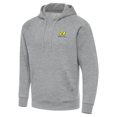Men's Antigua Heather Gray Jeff Gordon Victory Pullover Hoodie
