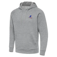 Men's Antigua Heather Gray Kyle Larson Victory Pullover Hoodie