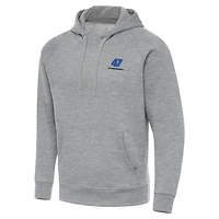 Men's Antigua Heather Gray Ricky Stenhouse Jr. Victory Pullover Hoodie