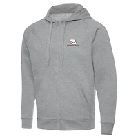 Men's Antigua  Heather Gray Austin Dillon Victory Full-Zip Hoodie