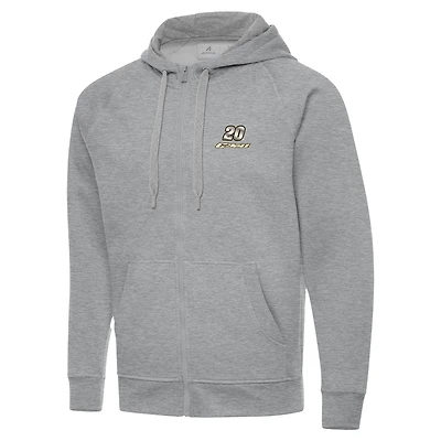 Men's Antigua  Heather Gray Christopher Bell Victory Full-Zip Hoodie