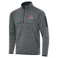 Men's Antigua Heather Gray Martin Truex Jr Big & Tall Fortune Quarter-Zip Pullover Jacket