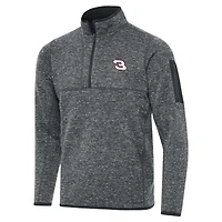Men's Antigua Heather Gray Richard Childress Racing Big & Tall Fortune Quarter-Zip Pullover Jacket