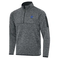 Men's Antigua Heather Gray Ricky Stenhouse Jr. Big & Tall Fortune Quarter-Zip Pullover Jacket