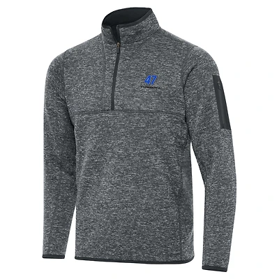 Men's Antigua Heather Gray Ricky Stenhouse Jr. Big & Tall Fortune Quarter-Zip Pullover Jacket