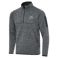 Men's Antigua Heather Gray Christopher Bell Big & Tall Fortune Quarter-Zip Pullover Jacket