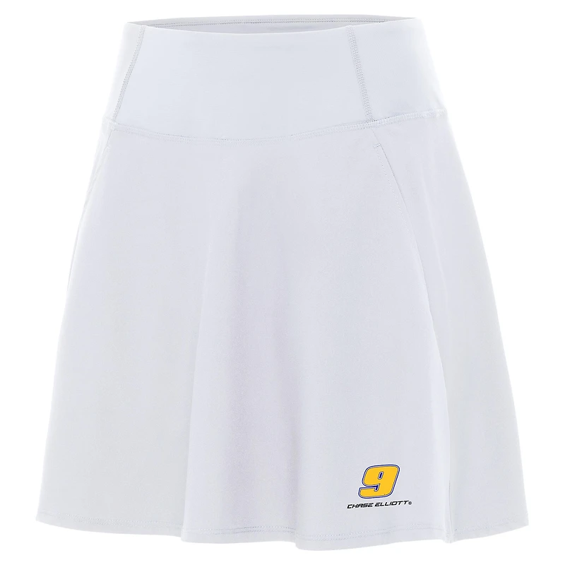 Women's Antigua  White Chase Elliott Chip Skort