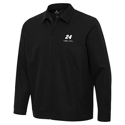 Men's Antigua  Black Jeff Gordon Pivot Full-Zip Jacket