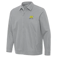 Men's Antigua  Gray Jeff Gordon Pivot Full-Zip Jacket