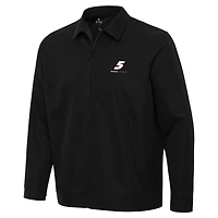 Men's Antigua  Black Kyle Larson Pivot Full-Zip Jacket
