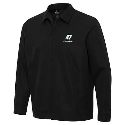 Men's Antigua  Black Ricky Stenhouse Jr. Pivot Full-Zip Jacket