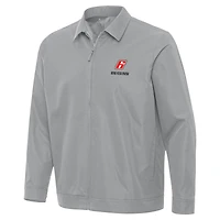 Men's Antigua  Gray Brad Keselowski Pivot Full-Zip Jacket