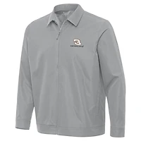 Men's Antigua  Gray Austin Dillon Pivot Full-Zip Jacket