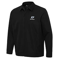 Men's Antigua  Black Chris Buescher Pivot Full-Zip Jacket