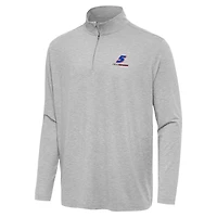 Men's Antigua  Heather Gray Kyle Larson Hunk Quarter-Zip Top