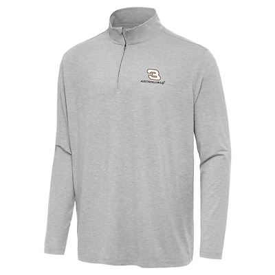 Men's Antigua Heather Gray Austin Dillon Hunk Quarter-Zip Top