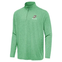 Men's Antigua  Heather Kelly Green Brad Keselowski Hunk Quarter-Zip Top