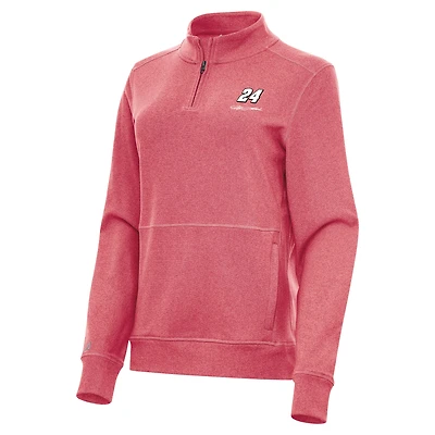 Women's Antigua Heather Jeff Gordon Crush Quarter-Zip Sweatshirt