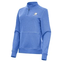 Women's Antigua  Heather Royal Chase Elliott Crush Quarter-Zip Sweatshirt