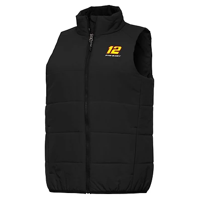 Women's Antigua  Black Ryan Blaney Experience Full-Zip Vest
