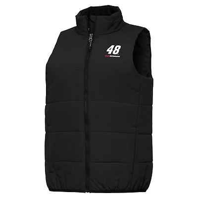 Women's Antigua  Black Alex Bowman Experience Full-Zip Vest