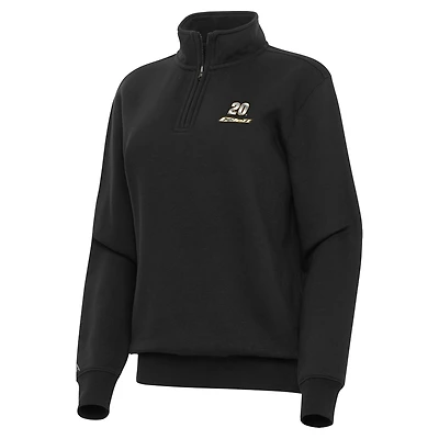 Women's Antigua  Black Christopher Bell Victory Quarter-Zip Sweatshirt