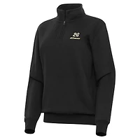 Women's Antigua  Black Christopher Bell Victory Quarter-Zip Sweatshirt
