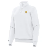 Women's Antigua  White Chase Elliott Victory Quarter-Zip Sweatshirt