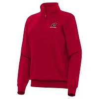 Women's Antigua  Red Austin Cindric Victory Quarter-Zip Sweatshirt