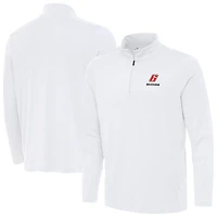 Men's Antigua  White Brad Keselowski Reprocess Quarter-Zip Top