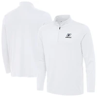 Men's Antigua  White Chris Buescher Reprocess Quarter-Zip Top