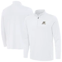 Men's Antigua  White Christopher Bell Reprocess Quarter-Zip Top