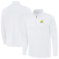 Men's Antigua  White Jeff Gordon Reprocess Quarter-Zip Top