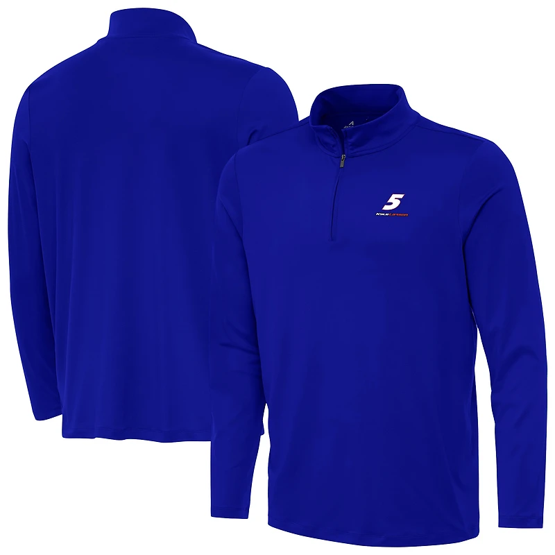 Men's Antigua Royal Kyle Larson Reprocess Quarter-Zip Top
