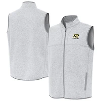 Men's Antigua  Heather Gray Ryan Blaney Fortune Full-Zip Vest