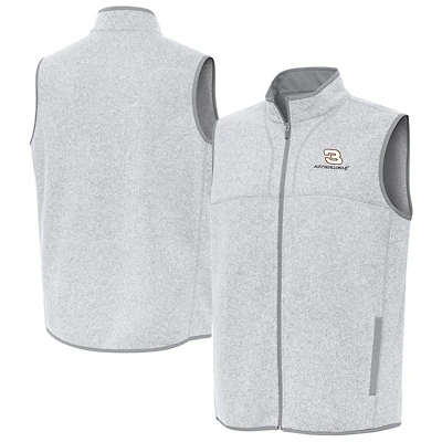 Men's Antigua  Heather Gray Austin Dillon Fortune Full-Zip Vest