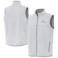 Men's Antigua  Heather Gray Austin Dillon Fortune Full-Zip Vest