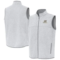 Men's Antigua  Heather Gray Christopher Bell Fortune Full-Zip Vest